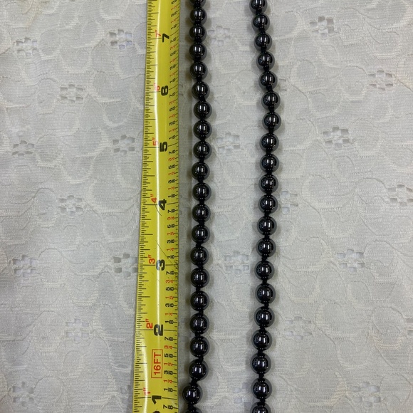 Vintage Hematite Round Bead Necklace - Picture 5 of 5